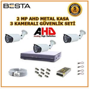 3 kameralı güvenlik seti