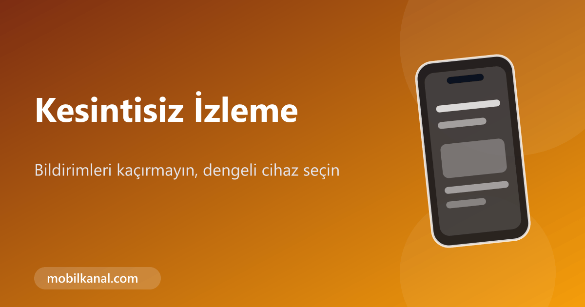 Telefonda kamera bildirimleri ve izleme görseli